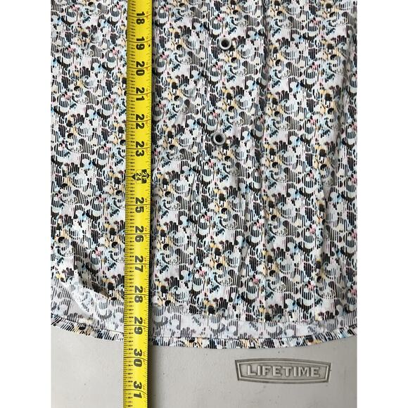 Robert Graham Abstract Boho Button Up Shirt L Flip Cuff Artsy Preppy Maximalist - Picture 12 of 14